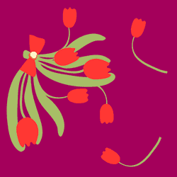 チューリップの花束